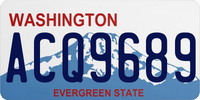 WA license plate ACQ9689