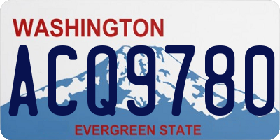 WA license plate ACQ9780