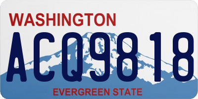 WA license plate ACQ9818