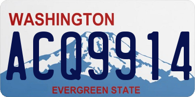 WA license plate ACQ9914