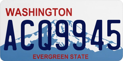 WA license plate ACQ9945