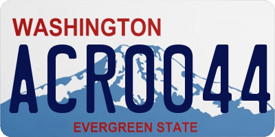 WA license plate ACR0044