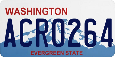 WA license plate ACR0264
