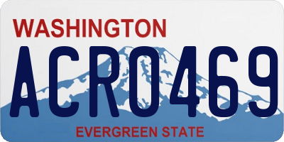 WA license plate ACR0469