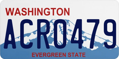 WA license plate ACR0479