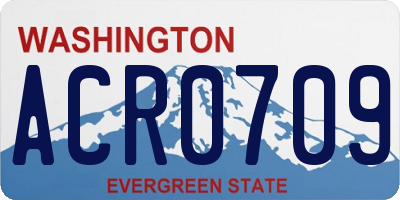 WA license plate ACR0709
