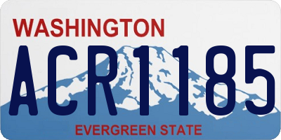 WA license plate ACR1185