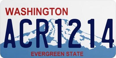 WA license plate ACR1214