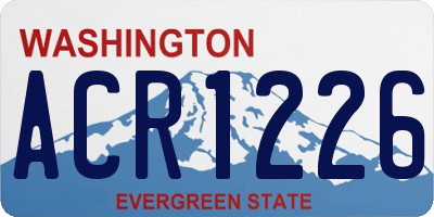 WA license plate ACR1226