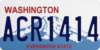 WA license plate ACR1414