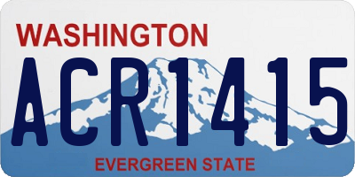 WA license plate ACR1415
