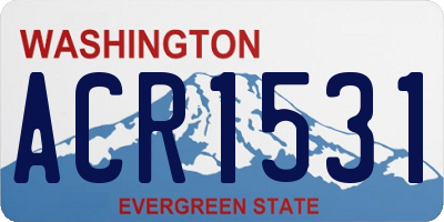 WA license plate ACR1531
