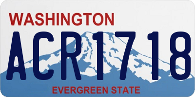 WA license plate ACR1718