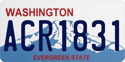 WA license plate ACR1831