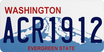 WA license plate ACR1912