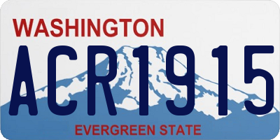 WA license plate ACR1915
