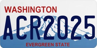 WA license plate ACR2025