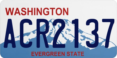 WA license plate ACR2137