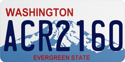 WA license plate ACR2160