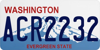 WA license plate ACR2232