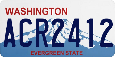 WA license plate ACR2412