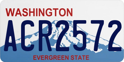 WA license plate ACR2572