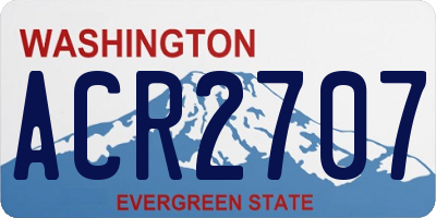 WA license plate ACR2707
