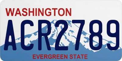 WA license plate ACR2789