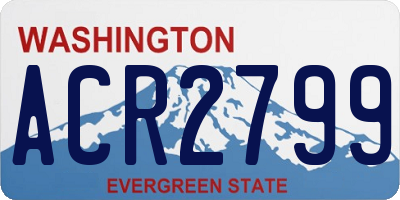 WA license plate ACR2799
