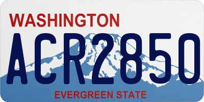 WA license plate ACR2850