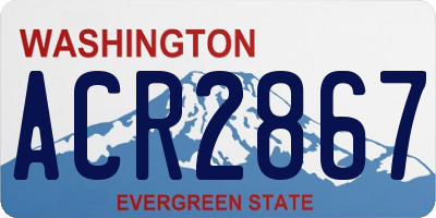 WA license plate ACR2867