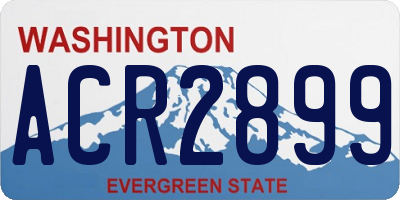 WA license plate ACR2899