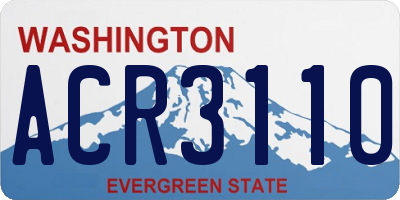WA license plate ACR3110