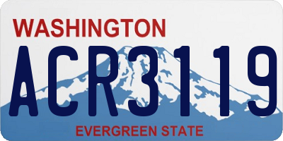 WA license plate ACR3119
