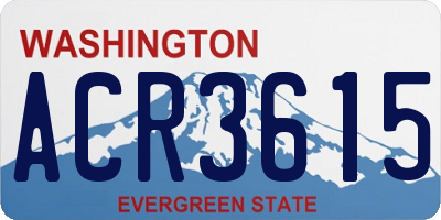 WA license plate ACR3615