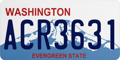 WA license plate ACR3631