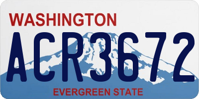 WA license plate ACR3672