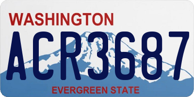 WA license plate ACR3687