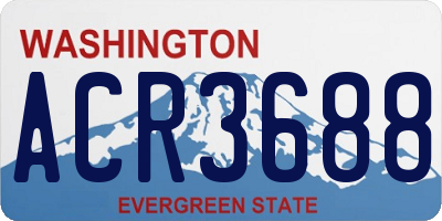 WA license plate ACR3688