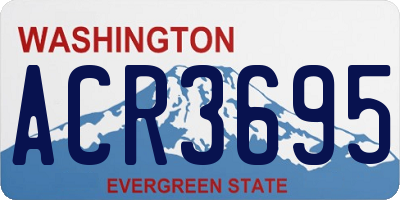 WA license plate ACR3695