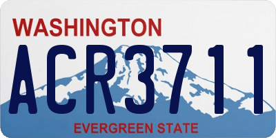 WA license plate ACR3711