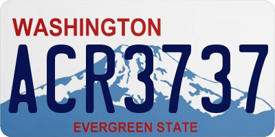 WA license plate ACR3737