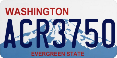WA license plate ACR3750