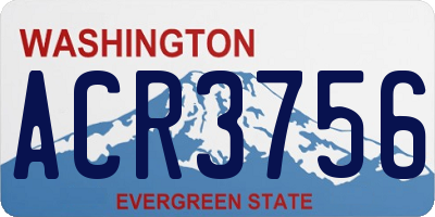 WA license plate ACR3756