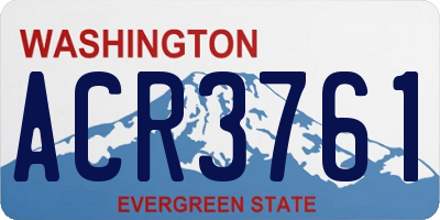 WA license plate ACR3761