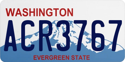WA license plate ACR3767