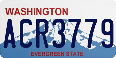 WA license plate ACR3779