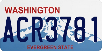 WA license plate ACR3781