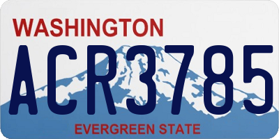 WA license plate ACR3785