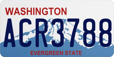 WA license plate ACR3788